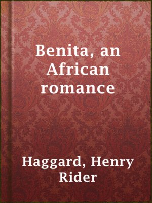 cover image of Benita, an African romance